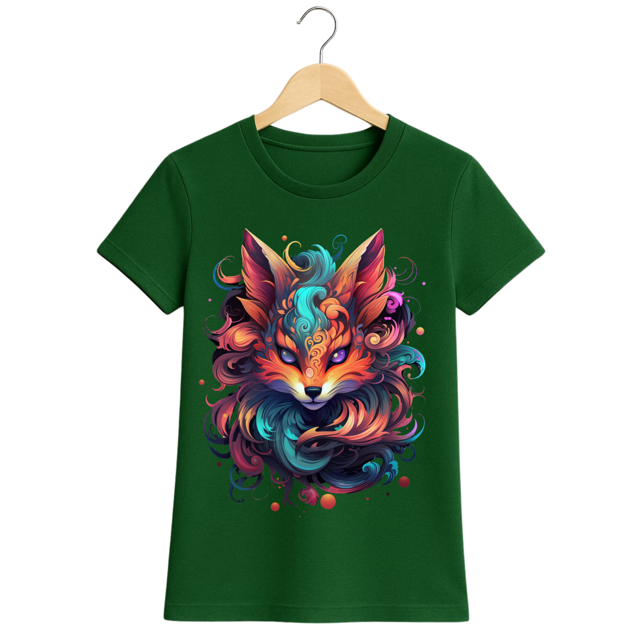 Charming Fox Print Girls' T-Shirt – 100% Cotton, Soft & Stylish