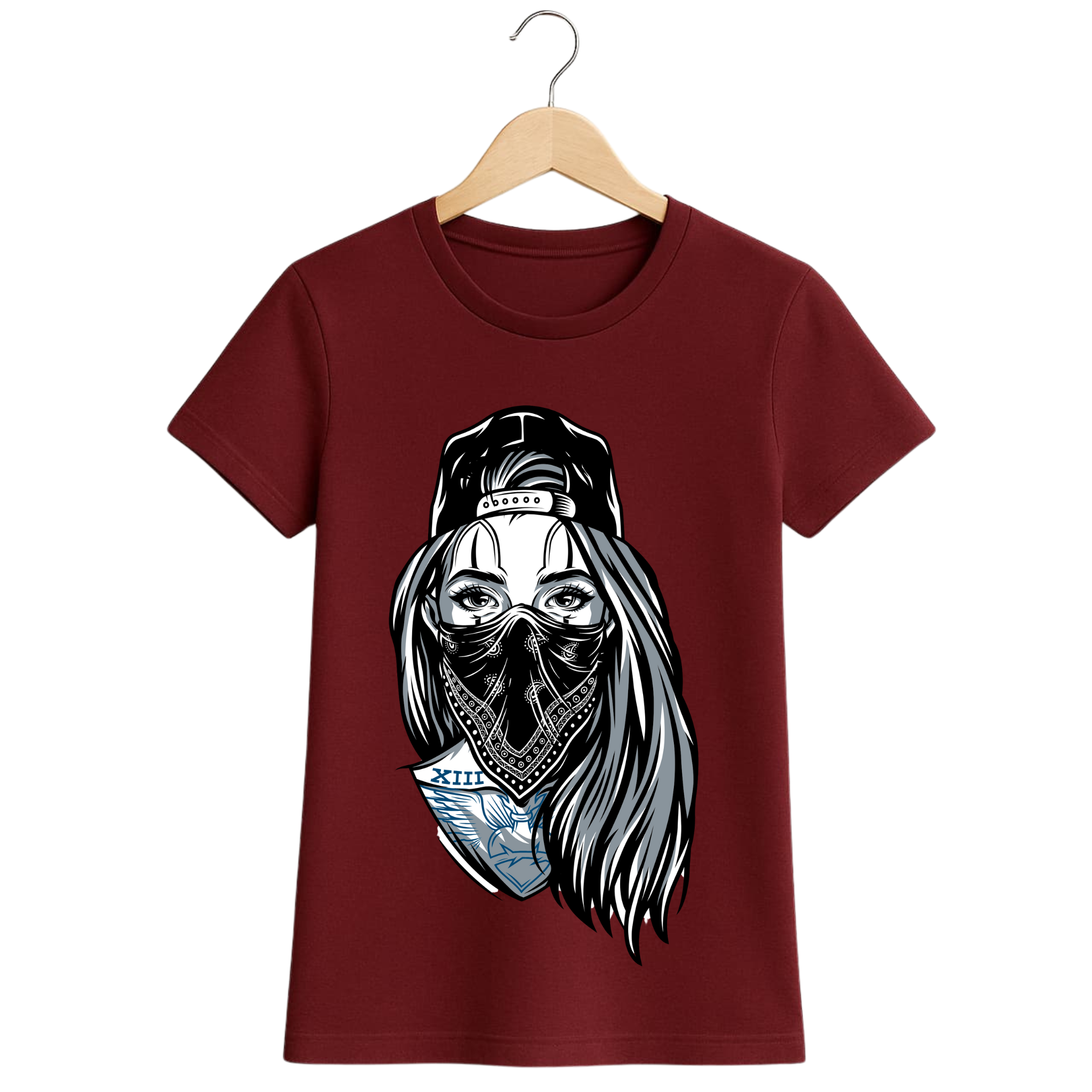 Simply Chic – Women's Minimalist Girl Tee Maroon SimplyChic_Women_sMinimalistGirlTee_4