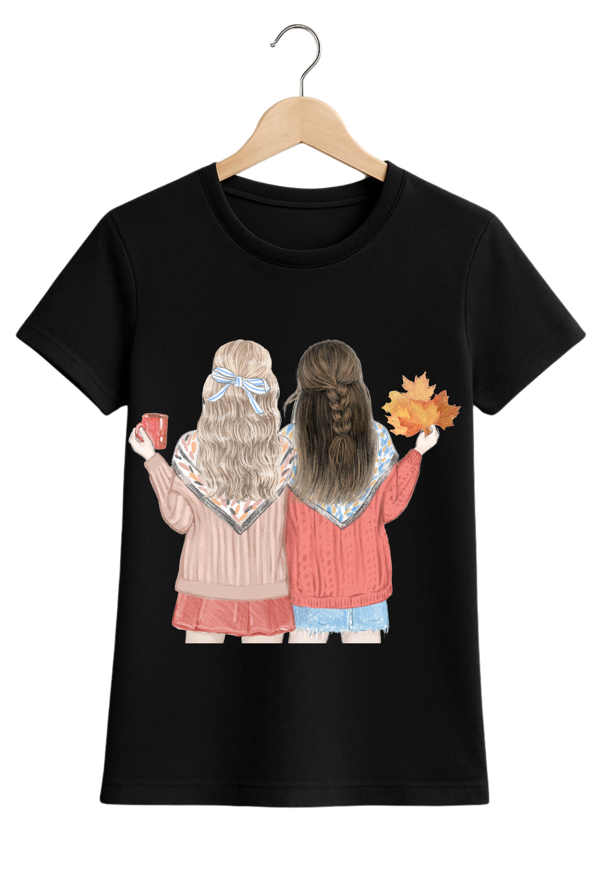 Bestie Forever – Girls' Dual-Side Printed T-Shirt